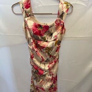 London Style Nights Cream and Pink Dress